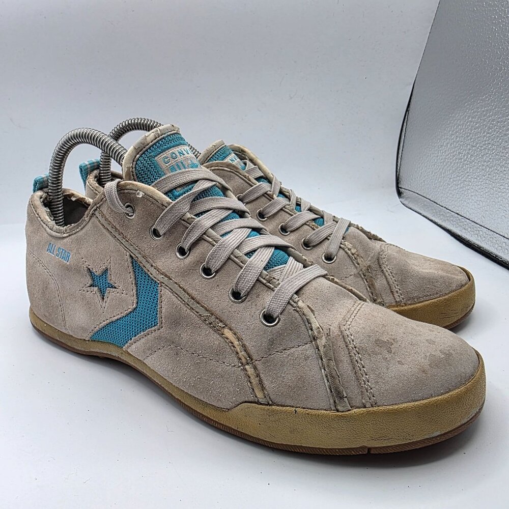 Converse All Star Womens Size 8 Gray Teal Low Top Sneakers Casual Outdoor 1S627